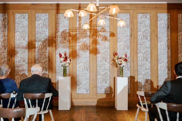 A Chic Winter Wedding with Minimalist Greenery at Cluny Bistro