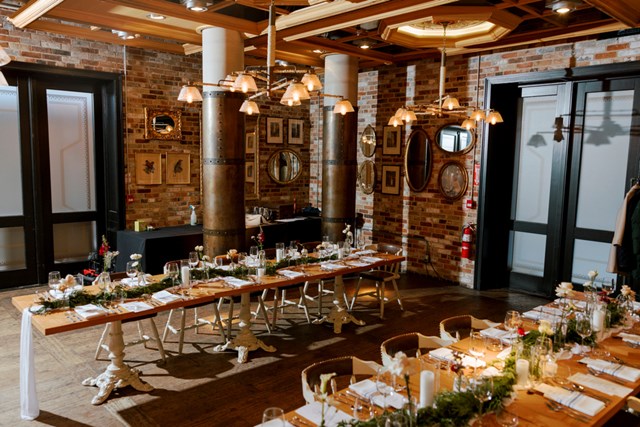 A Chic Winter Wedding with Minimalist Greenery at Cluny Bistro