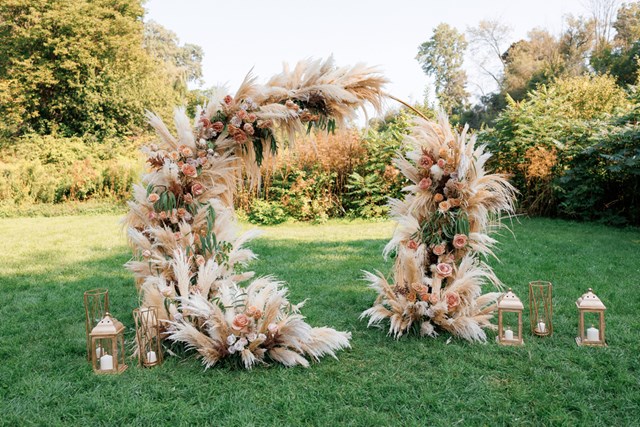 Golden Hour Garden Wedding at Harding Waterfront Estate