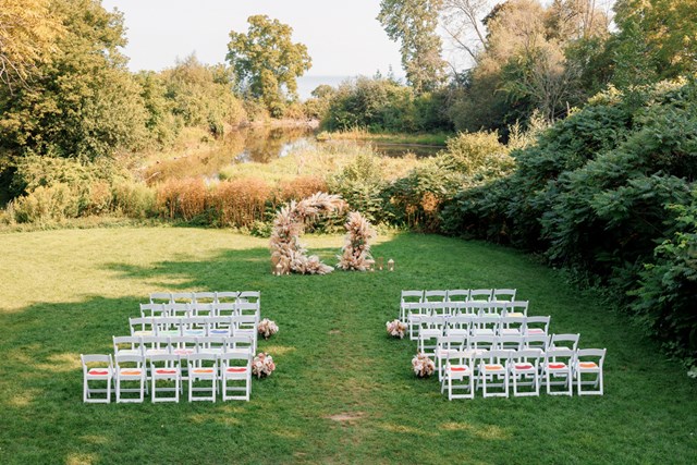 Golden Hour Garden Wedding at Harding Waterfront Estate