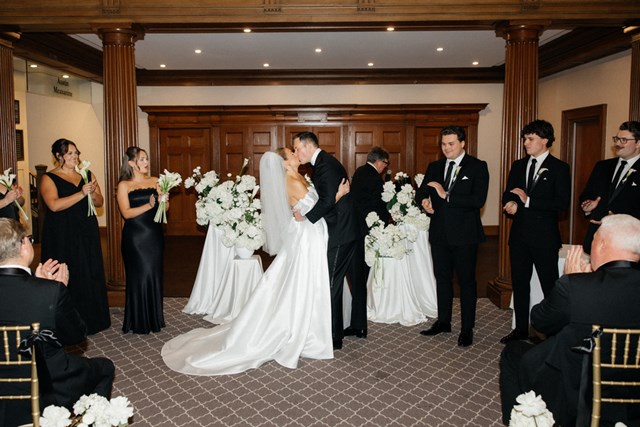 A Candlelit White and Gold Wedding at One King West
