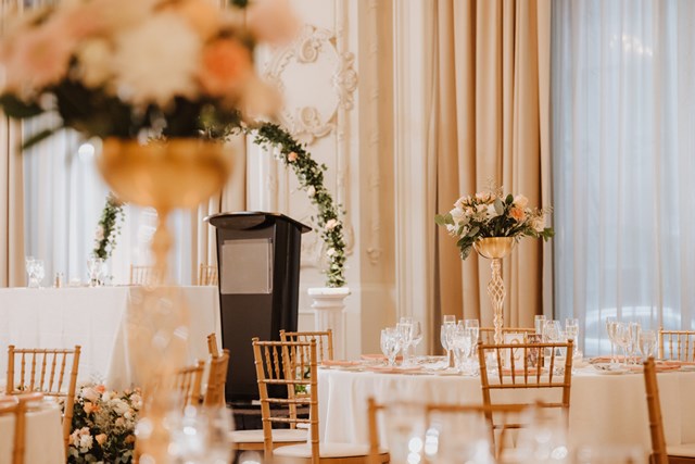 A Classic Blush and Gold Wedding at the Omni King Edward Hotel