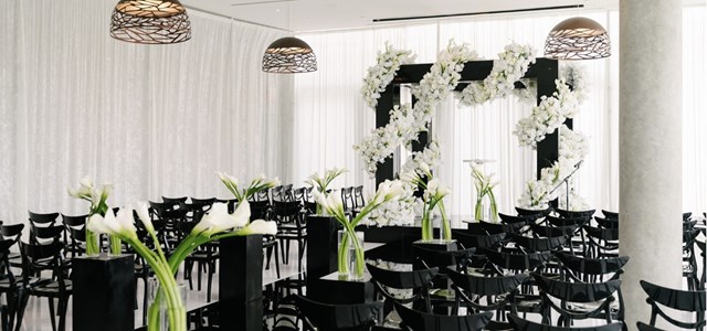 A Modern Monochrome Wedding Under Glass at Hotel X Toronto