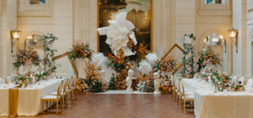 Gold Chairs, Giant Peonies: A Windsor Arms Wedding for the Books