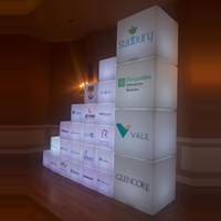 Branded cube wall