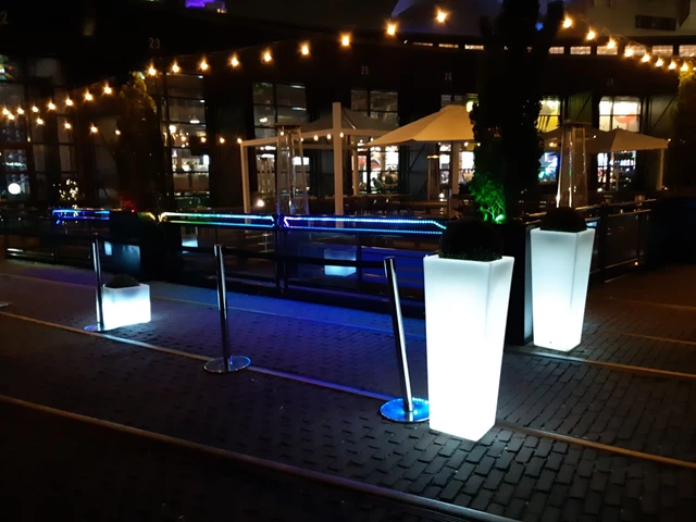 Event Entrance with LED Flower Pots