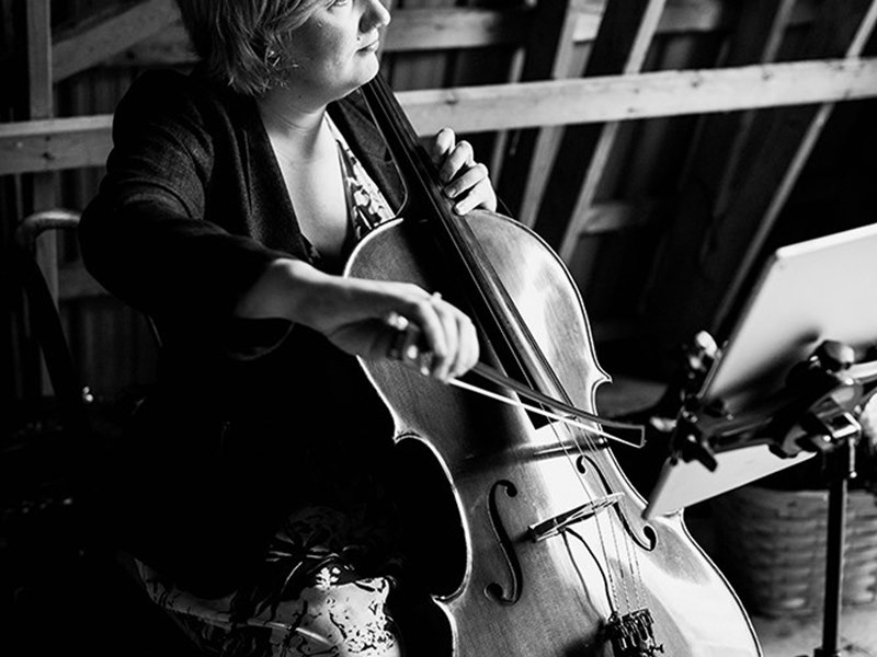 Solo Cello at a Barn Wedding in Owen Sound. Frances Beatty Photography.
