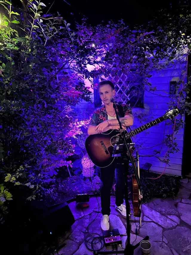 Set up for a backyard party