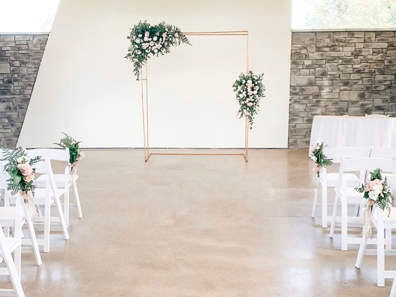 Minimalist Copper Arch with Florals
