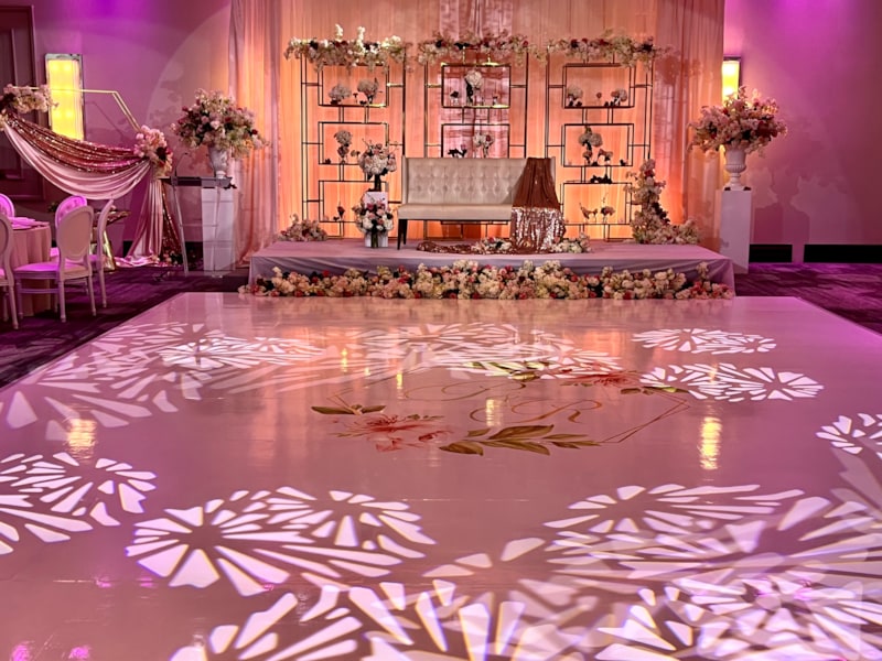 CHAMELEON EVENTS DESIGNED this engagement in blush, accents of burgundy and cream. Luxe centrepieces, round chairs, beautiful cake area and stage dripping in florals and candlelight… set the tone for this incredible night!