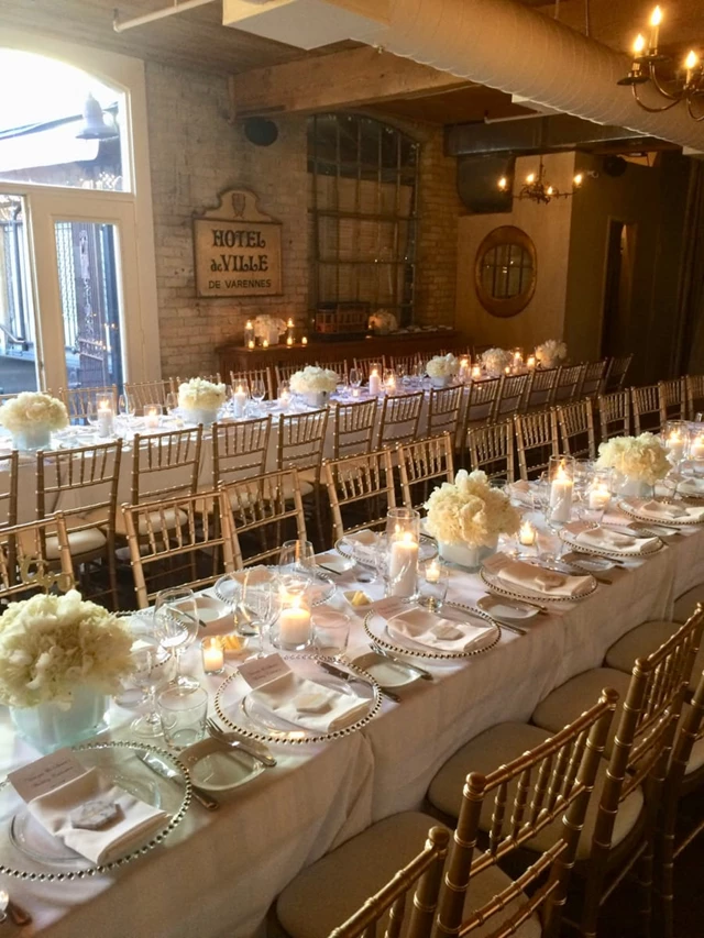 CHAMELEON EVENTS- This chic wedding was an intimate affair. Accented with neutral florals and candle light, guests indulged with cocktails and dinner inside and out. We love creating a warm inviting space.