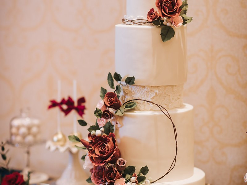 Flour and Flower Cake Design