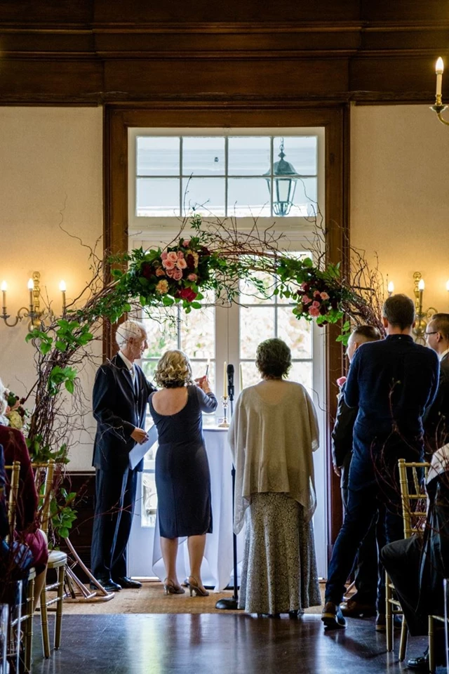 Rustic MoonGate Arch at Scarborough Golf Club