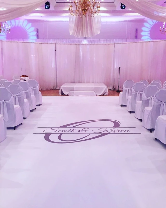 Custom Floor Wrap with Full Colour Monogram