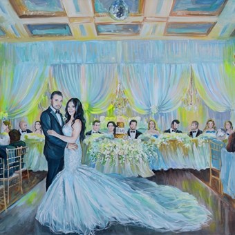 Entertainment: Live Wedding Painter Toronto | Olga Pankova Portrait Artist 26