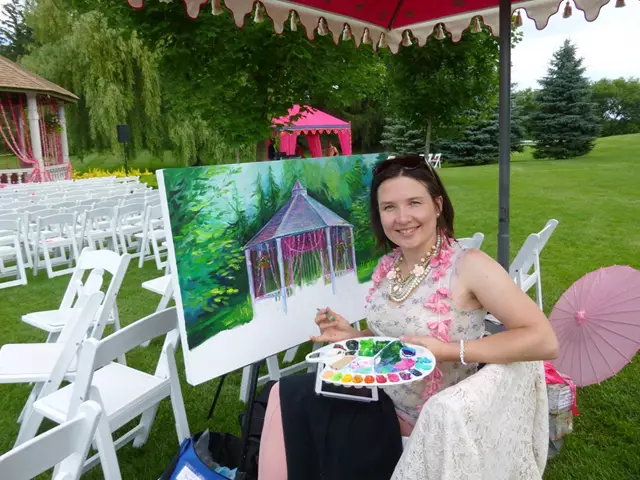 Entertainment: Live Wedding Painter Toronto | Olga Pankova Portrait Artist 27