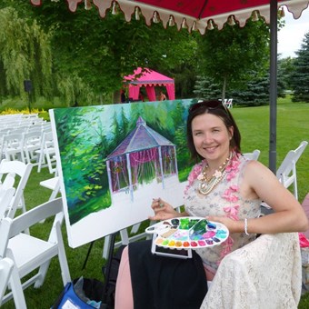 Entertainment: Live Wedding Painter Toronto | Olga Pankova Portrait Artist 27