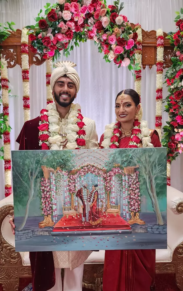 Entertainment: Live Wedding Painter Toronto | Olga Pankova Portrait Artist 23