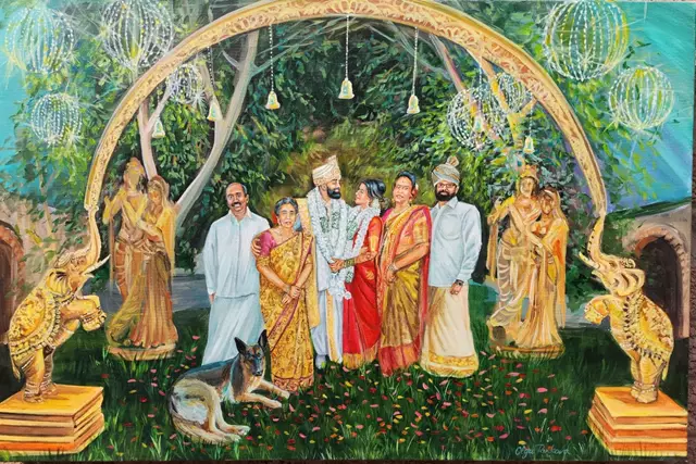 Entertainment: Live Wedding Painter Toronto | Olga Pankova Portrait Artist 22