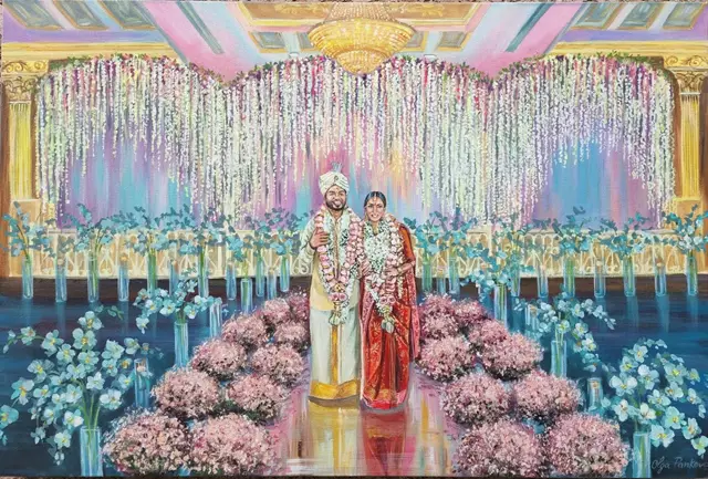 Entertainment: Live Wedding Painter Toronto | Olga Pankova Portrait Artist 20