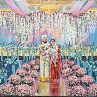 Entertainment: Live Wedding Painter Toronto | Olga Pankova Portrait Artist 20