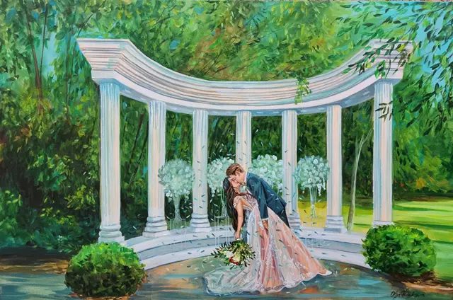 Entertainment: Live Wedding Painter Toronto | Olga Pankova Portrait Artist 19