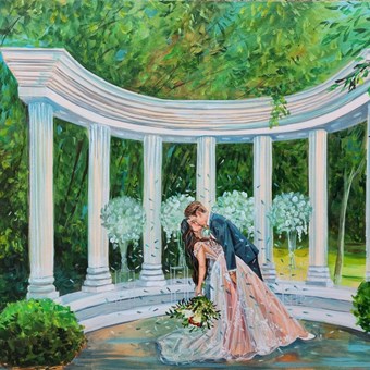 Entertainment: Live Wedding Painter Toronto | Olga Pankova Portrait Artist 19