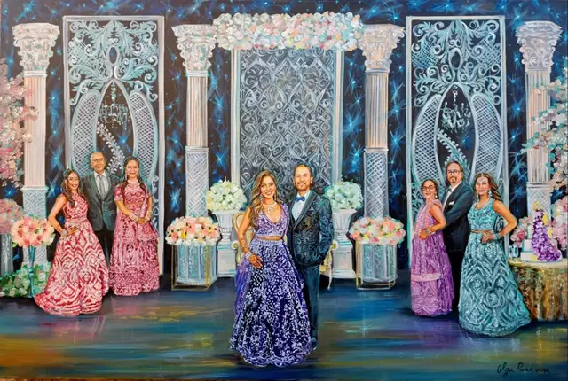 Entertainment: Live Wedding Painter Toronto | Olga Pankova Portrait Artist 17