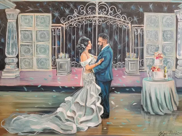 Entertainment: Live Wedding Painter Toronto | Olga Pankova Portrait Artist 16