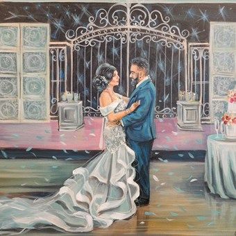 Entertainment: Live Wedding Painter Toronto | Olga Pankova Portrait Artist 16