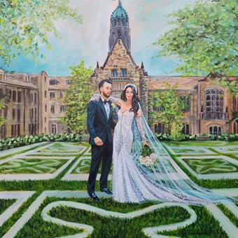 Entertainment: Live Wedding Painter Toronto | Olga Pankova Portrait Artist 13