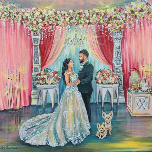 Live Wedding Painter Toronto | Olga Pankova Portrait Artist