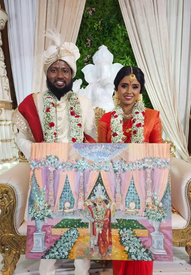 Entertainment: Live Wedding Painter Toronto | Olga Pankova Portrait Artist 10