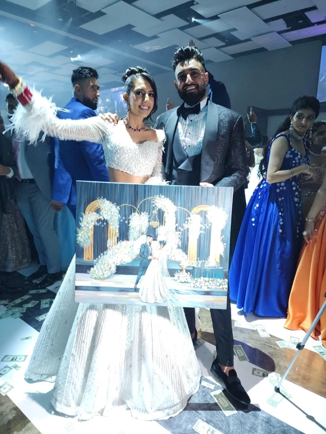 Entertainment: Live Wedding Painter Toronto | Olga Pankova Portrait Artist 6