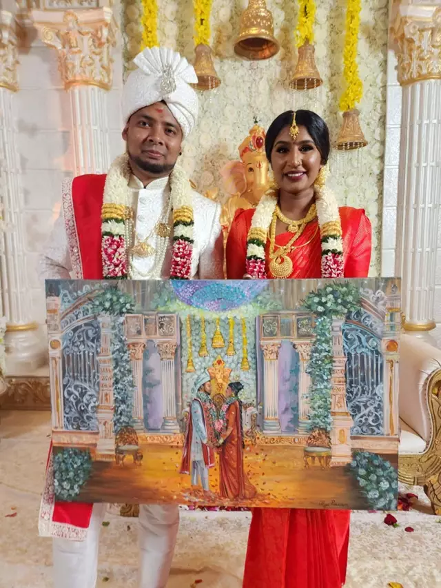 Entertainment: Live Wedding Painter Toronto | Olga Pankova Portrait Artist 2