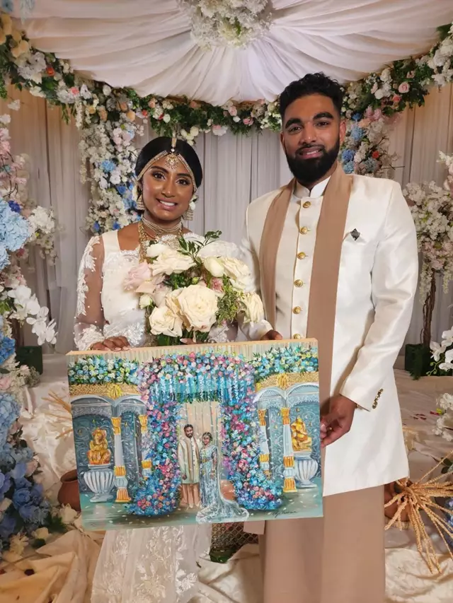 Entertainment: Live Wedding Painter Toronto | Olga Pankova Portrait Artist 8