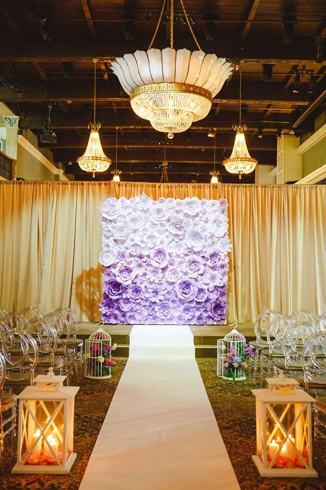 Ombre purple wall at the LIberty Grand