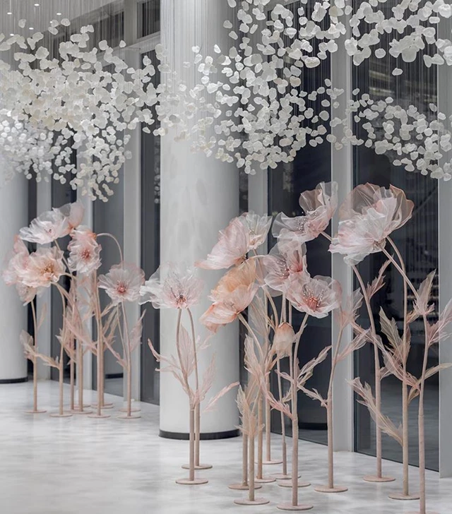 Silk fabric Flowers
