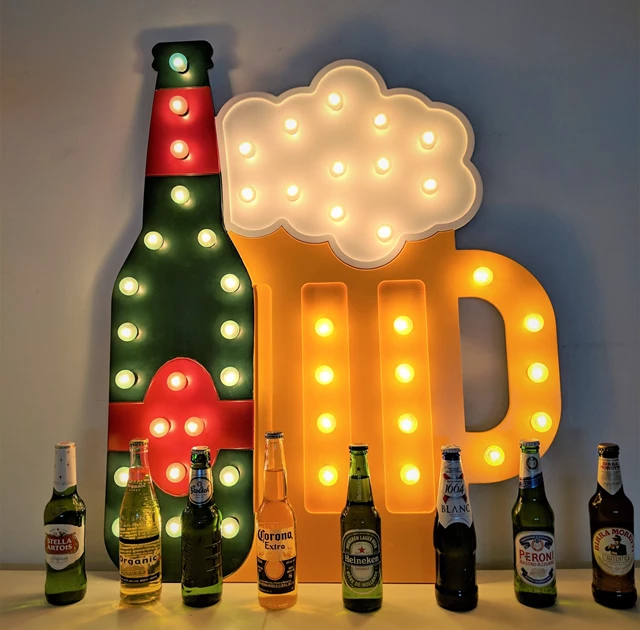 Beer & Mug, Custom Designed Marquee Shape