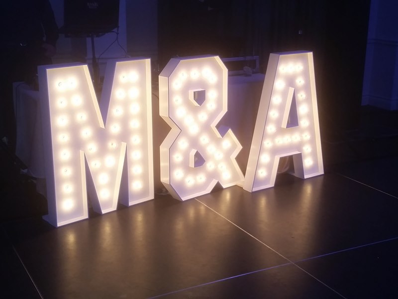 Wedding Initials, M&A, Marquee Letters