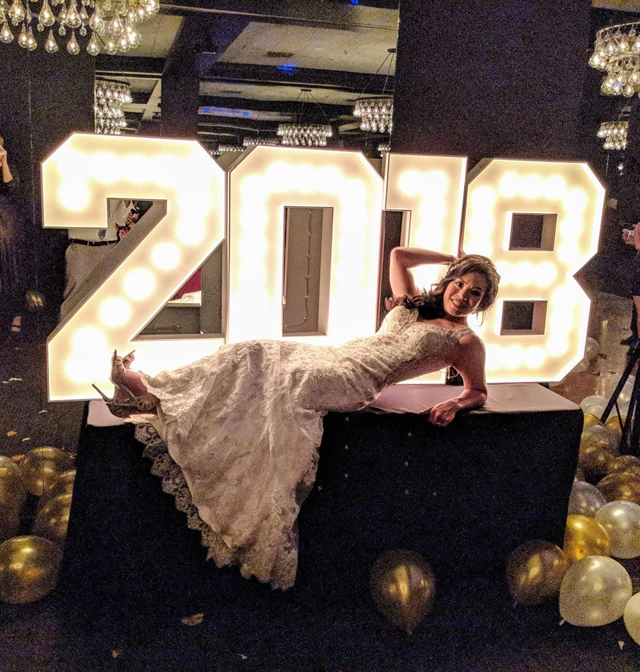 NYE Wedding, 2018, Marquee Numbers