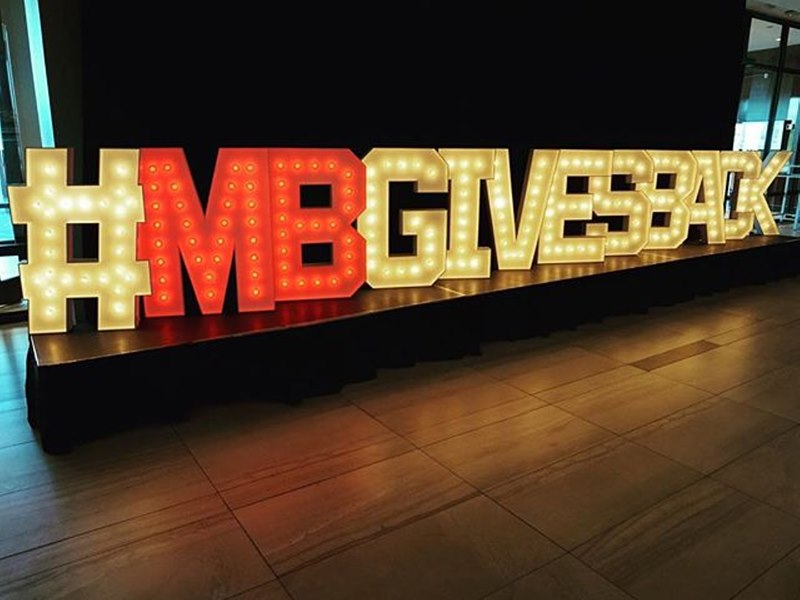 Mayor of Vaughan's Gala hashtag, #MBGIVESBACK
