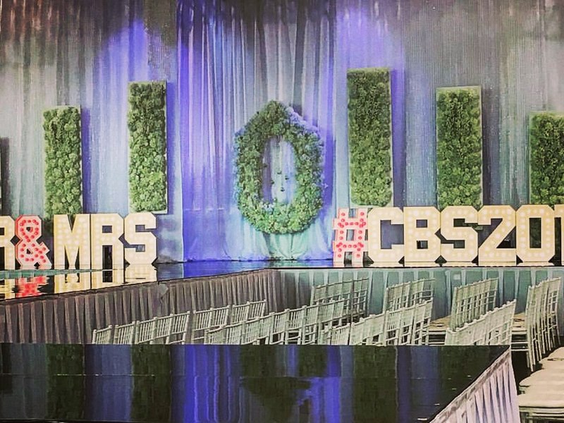 Canada's Bridal Show,  Main Stage Display, Marquee letters