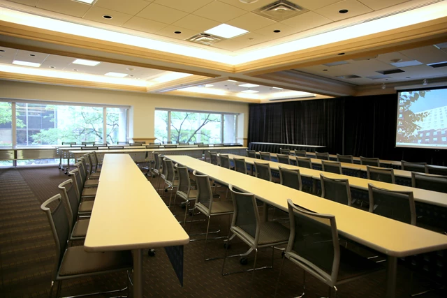 Grand Salon set up classroom style