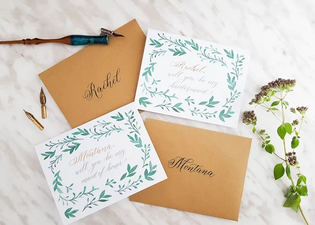 Personalized Bridal Party Cards