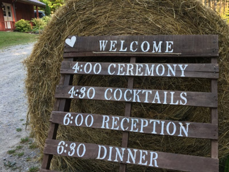Sign for wedding