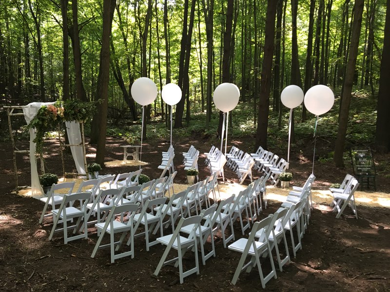 Wedding ceremony in the private forest