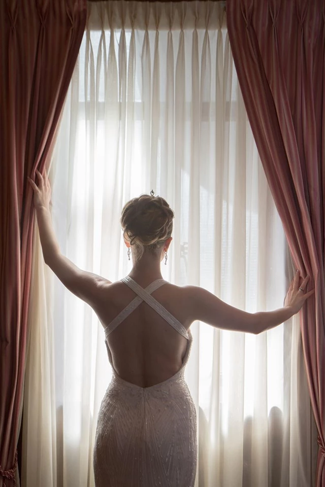 Swirling gowns on the dance floor.