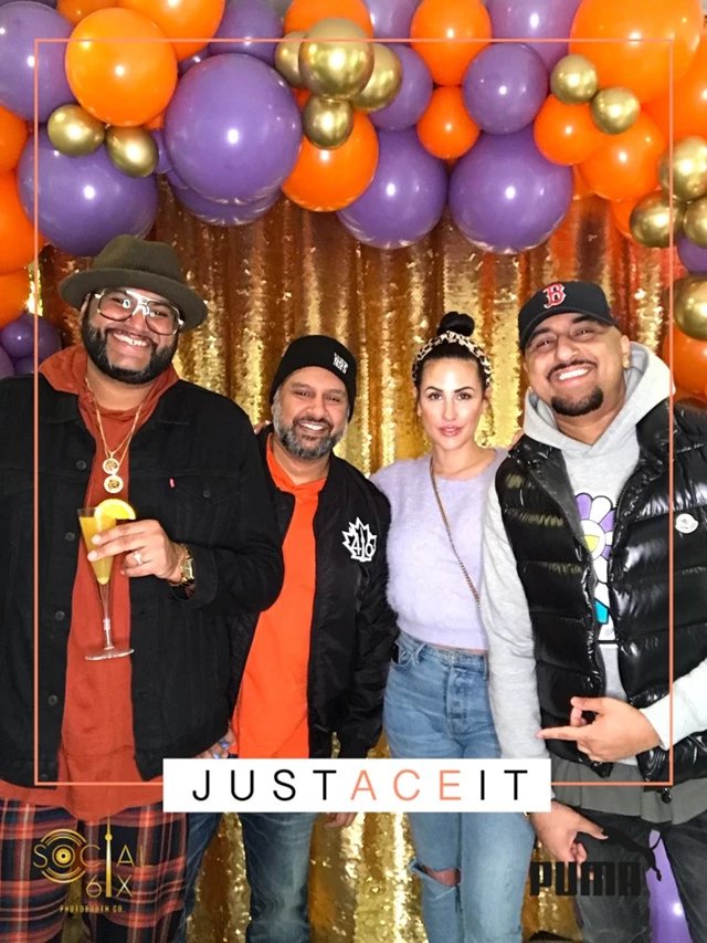 The crew from Flow 93.5 gracing our booth for a good cause at the "Just Ace it" event!