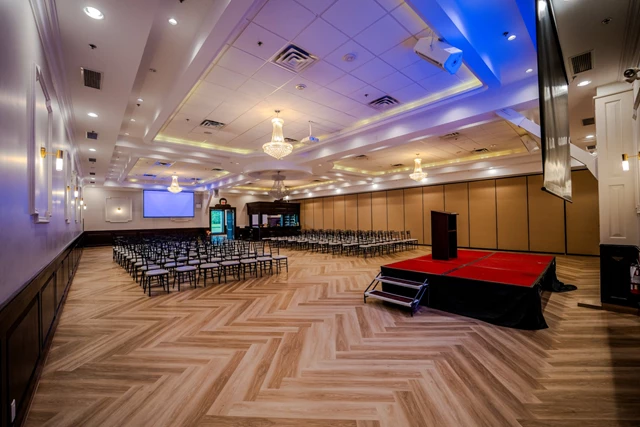 Theater style seating in Hall A